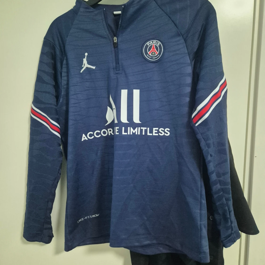 PSG långärmad fotbollströja blå