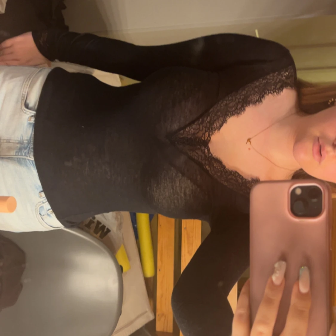 Svart Intimissimi topp spets - 1