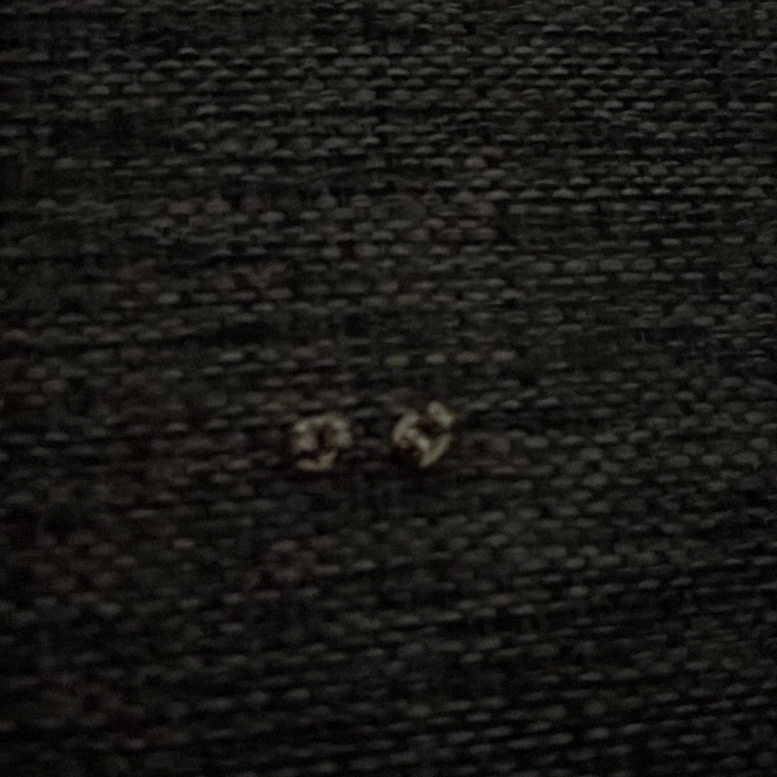 Silverfärgade örhängen med svart sten - 2