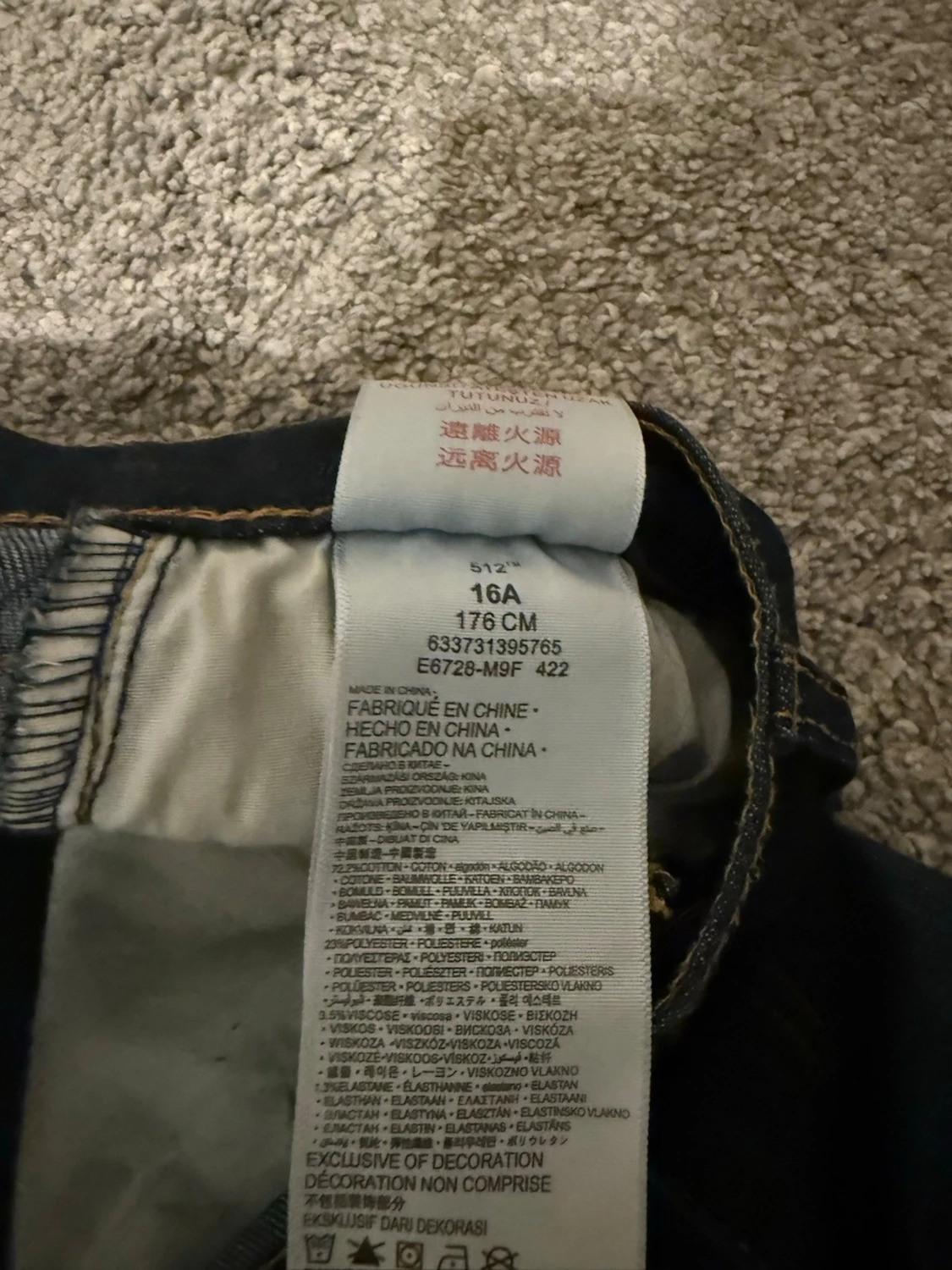 Levi's 512 mörkblå jeans - 3