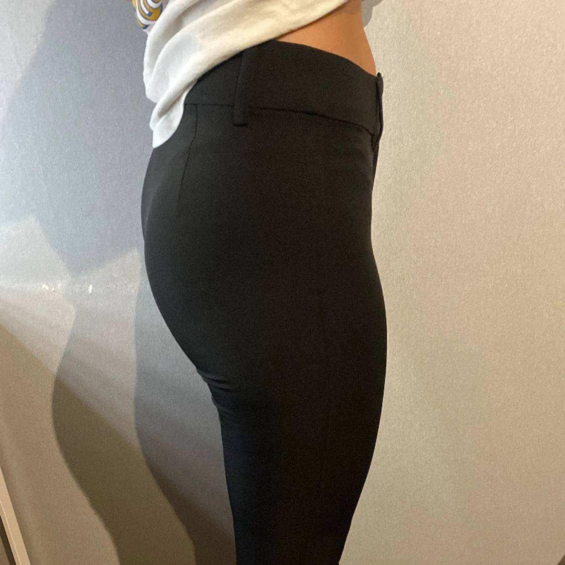 Svarta bootcut kostymbyxor XS