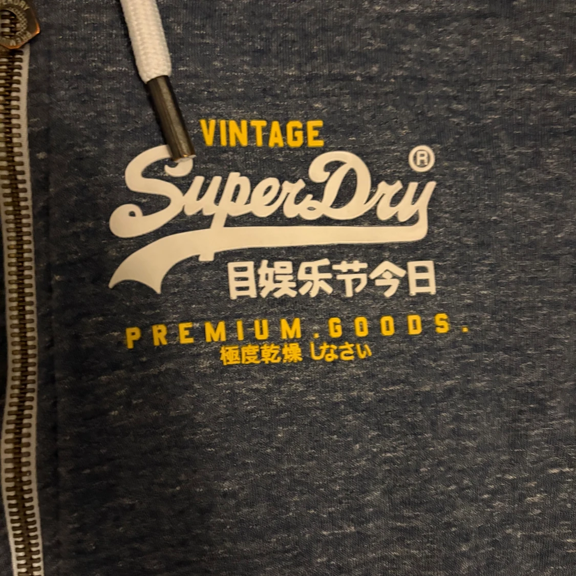 Blå Superdry hoodie med tryck - 3