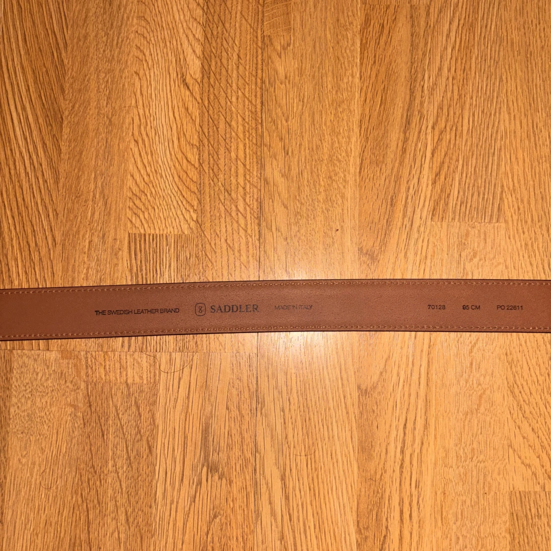 Brunt skärp från Saddler i skinn - 1