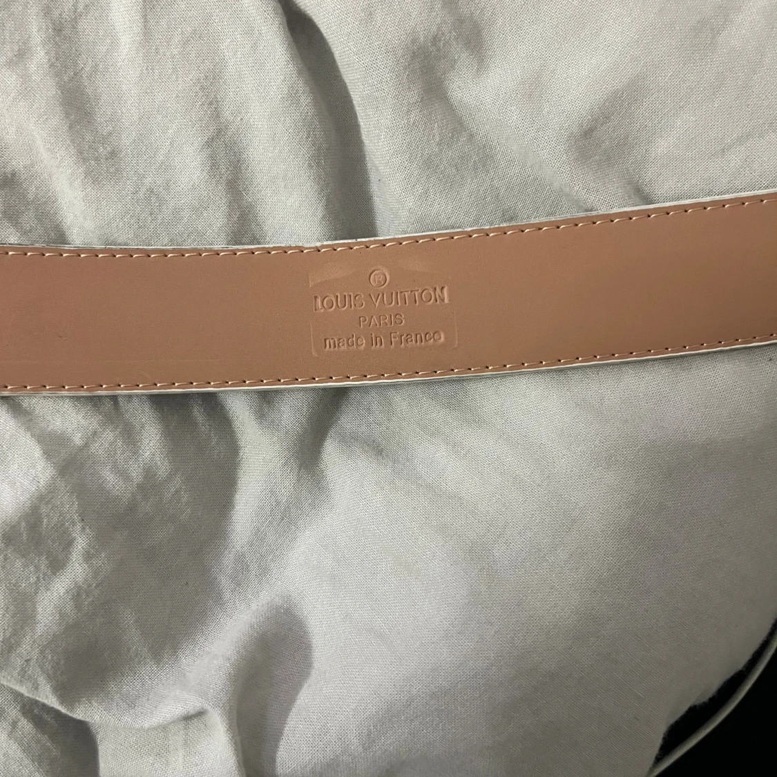 Louis Vuitton bälten i skinn, vit & svart - 1