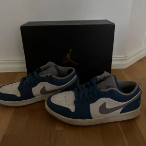 Nike Jordan True Blue - Nike Jordan True Blue storlek 42,5 i mycket bra skick väldigt sällan använda. Bara skriva om några funderingar.