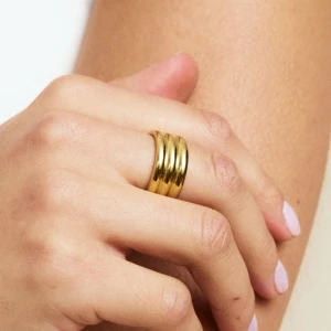 Bred guldring  - Snygg och bred ring! 