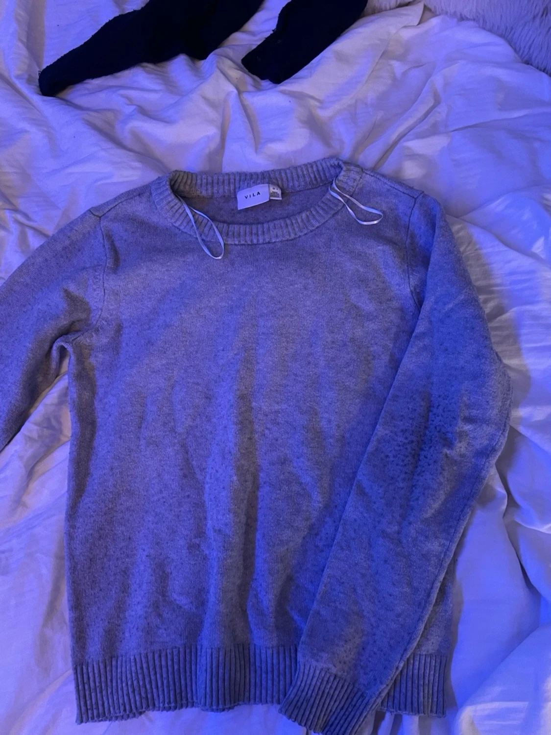 Grå stickad tröja från Vila - 1