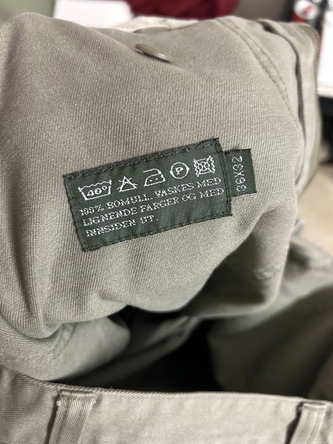 Gröna cargopants med raka ben - 2