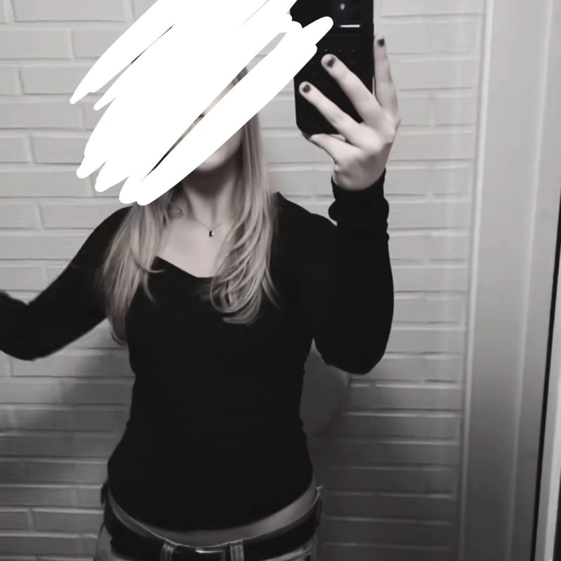 Svart långärmad topp från Frakment