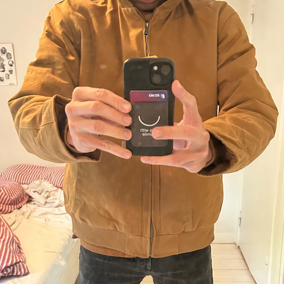 Aldrig använd Carhartt brun pufferjacka L - 2
