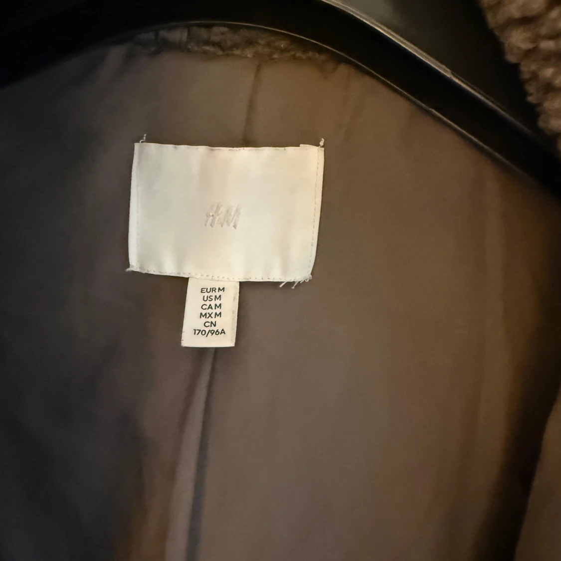 Brun teddyjacka från H&M, storlek M - 2