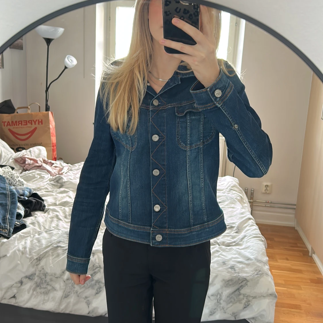 Mörkblå jeansjacka från Lee - 1