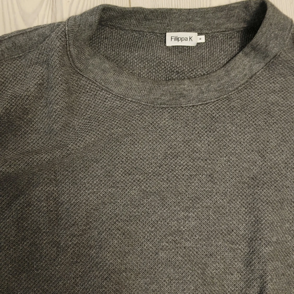 FILIPPA K Grå stickad Tröja med stripes [M]  - 1