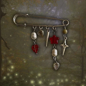 Bagpin no3⭐️🍎🍃 - Handgjord bagcharm med tjeckiska glaspärlor & upcycled sötvattenpärlor⭐️🍎🍃 Själva bagpin:en är i rostfritt stål :)