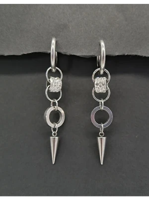 Handgjorda örhängen  - Unika handgjorda örhängen ● 💎Material- rostfritt stål, zirconia ● Rostfritt stål. Längd-6,5cm 