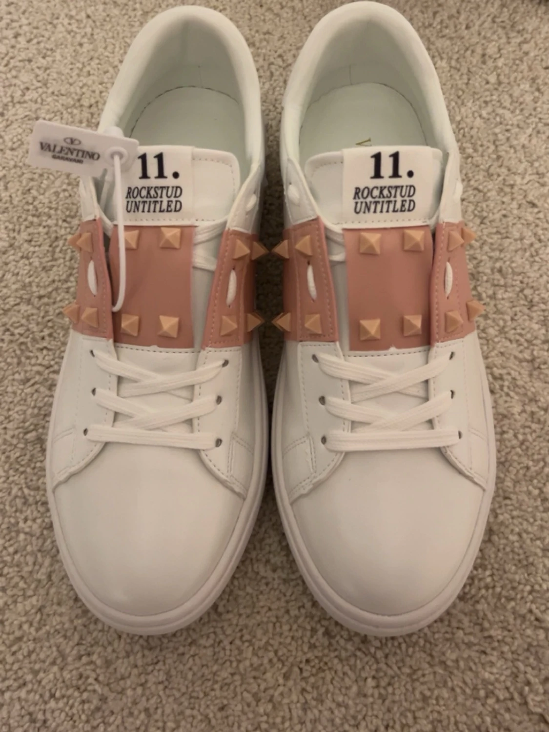 Valentino Rockstud sneakers vit/rosa - 1