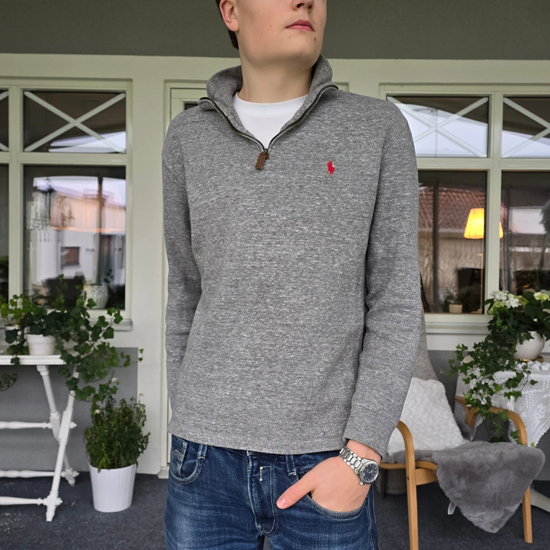 Ralph Laruen half zip tröja