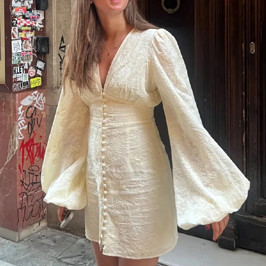 Adoore klänning, ljusgul