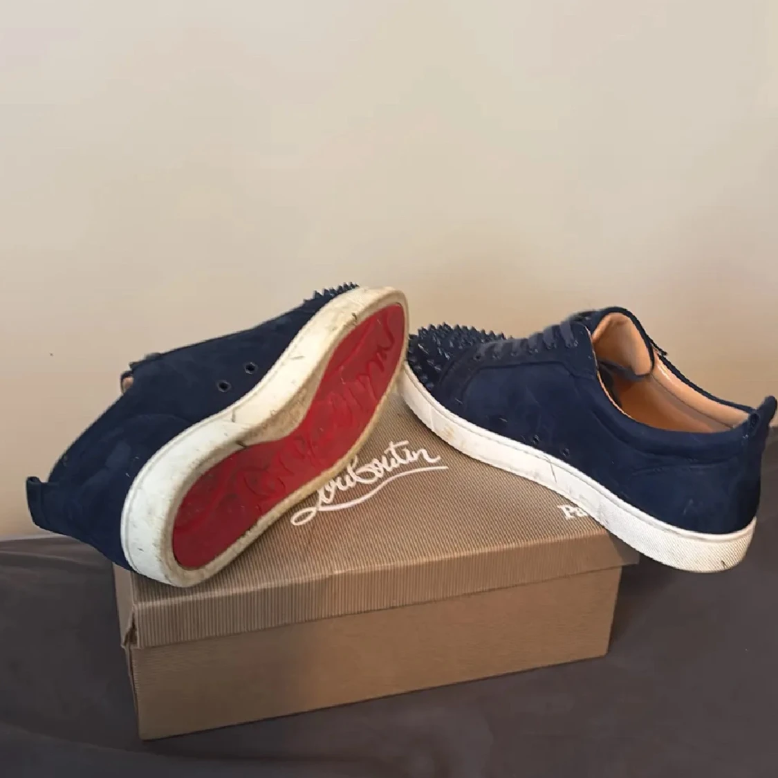 Mörkblå Christian Louboutin sneakers - 2