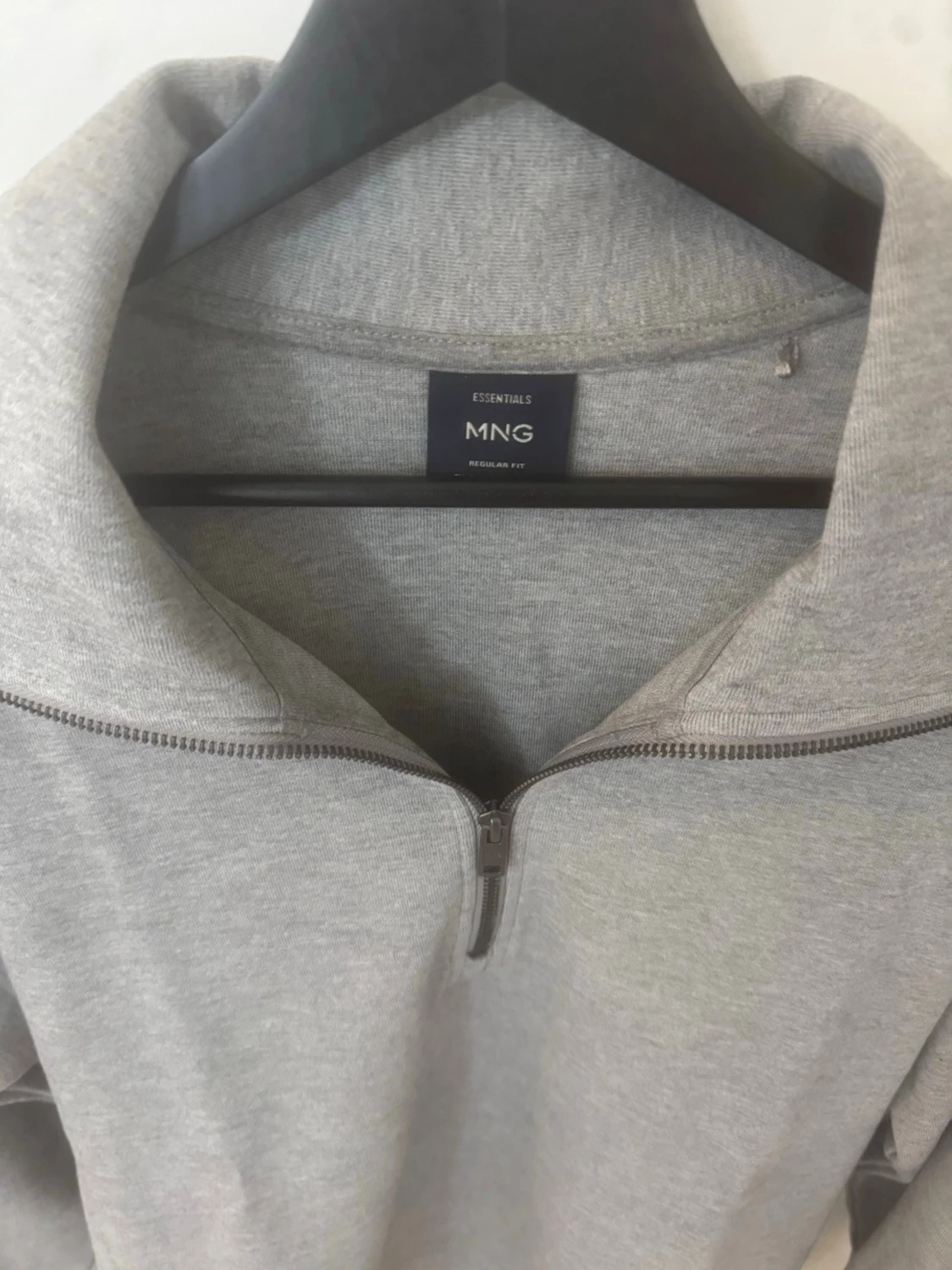 Grå halvzip-tröja från mango man - 2