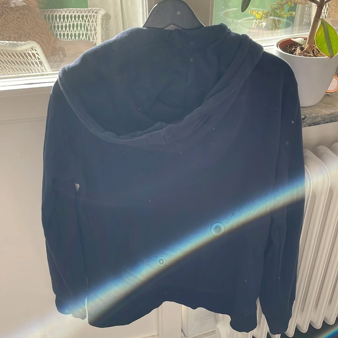 Mörkblå hoodie med dragkedja 157 - 2