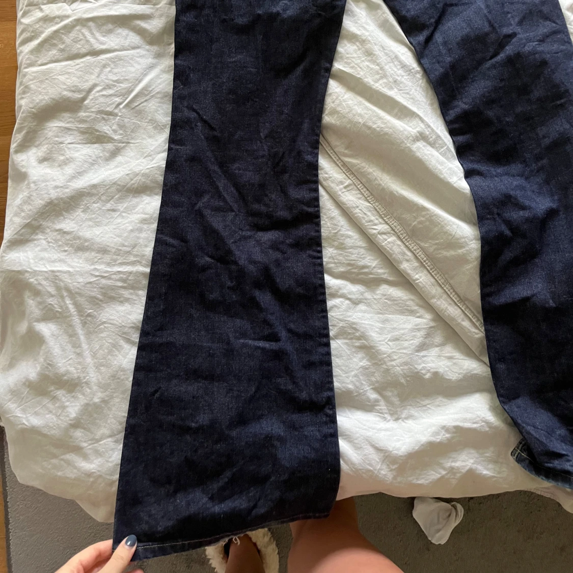 Mörkblå bootcut jeans från Lee - 1