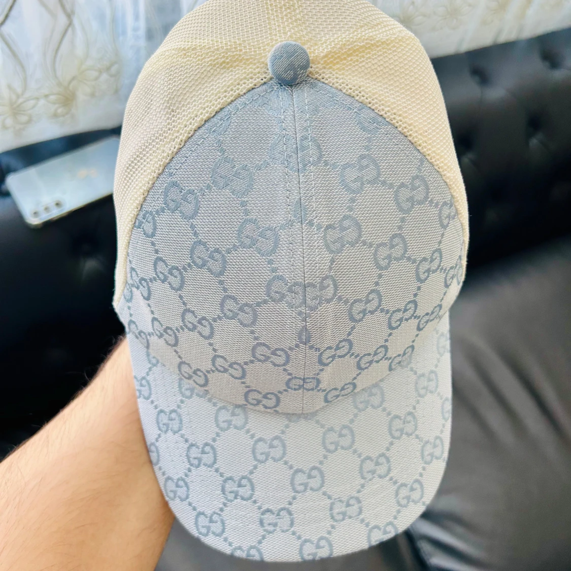 Gucci ljusblå keps med mesh - 1