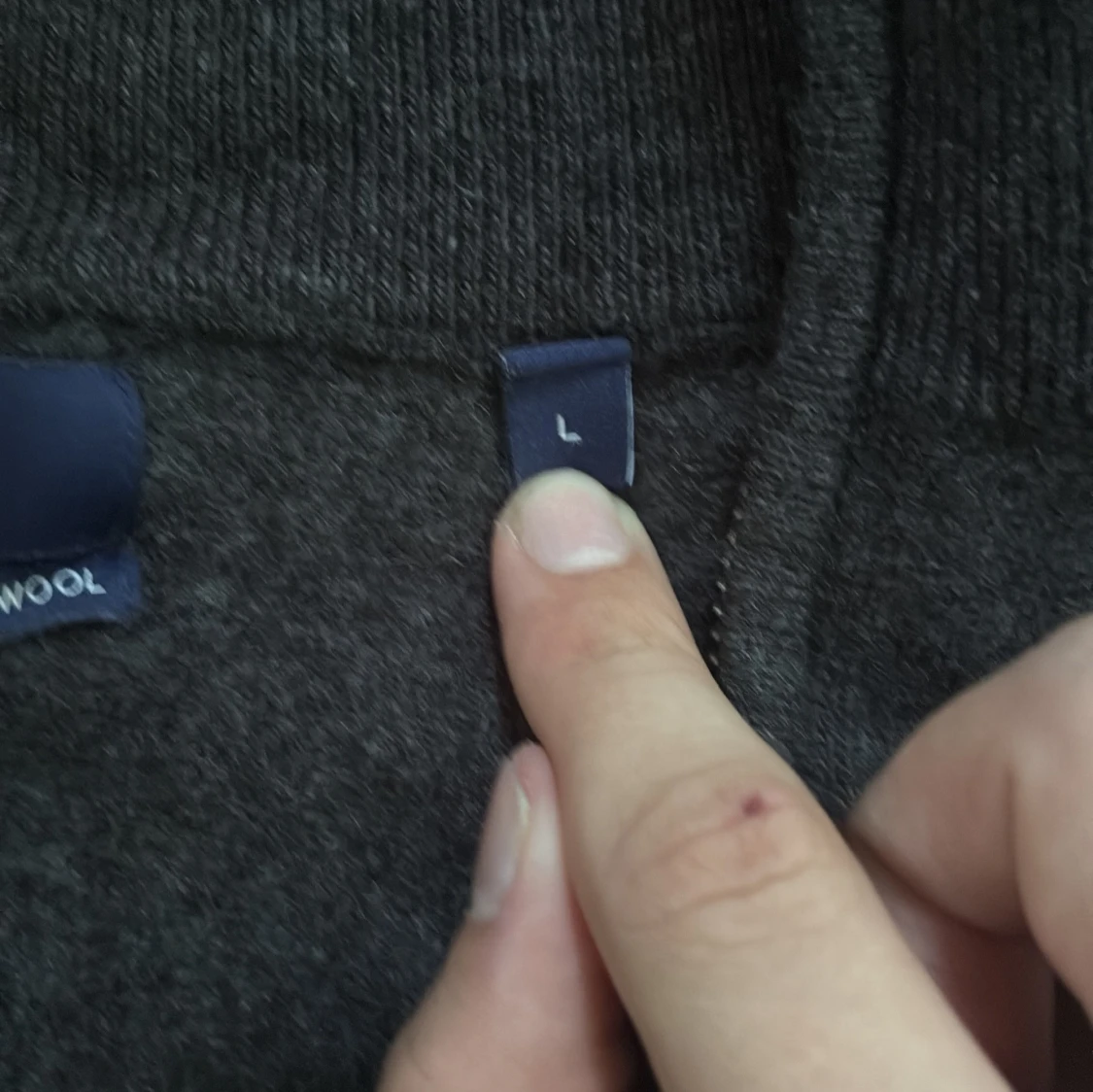 Mörkgrå ullkofta från GANT med dragkedja - 1