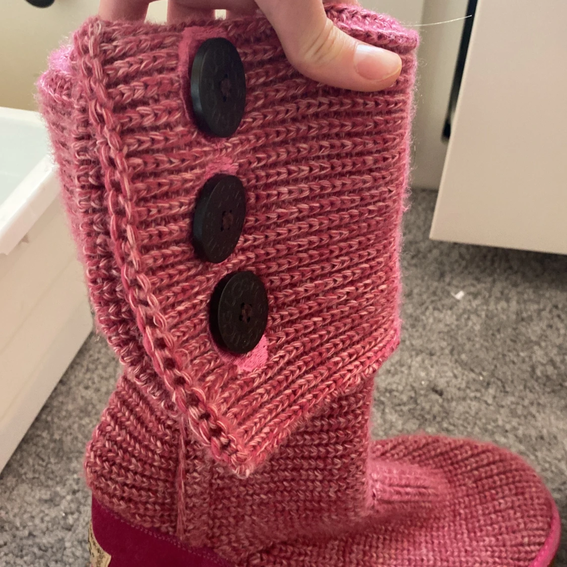 Rosa stickade boots från UGG - 3