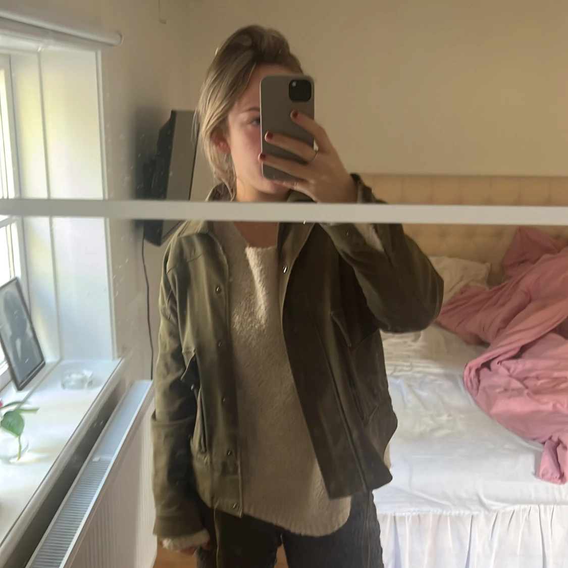 Militärfärgad jacka