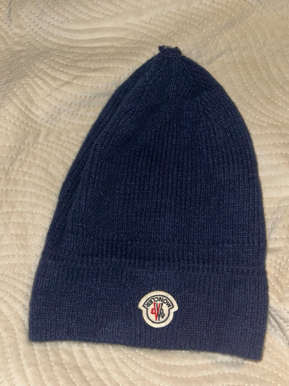 Mörkblå Moncler mössa i ull - 2