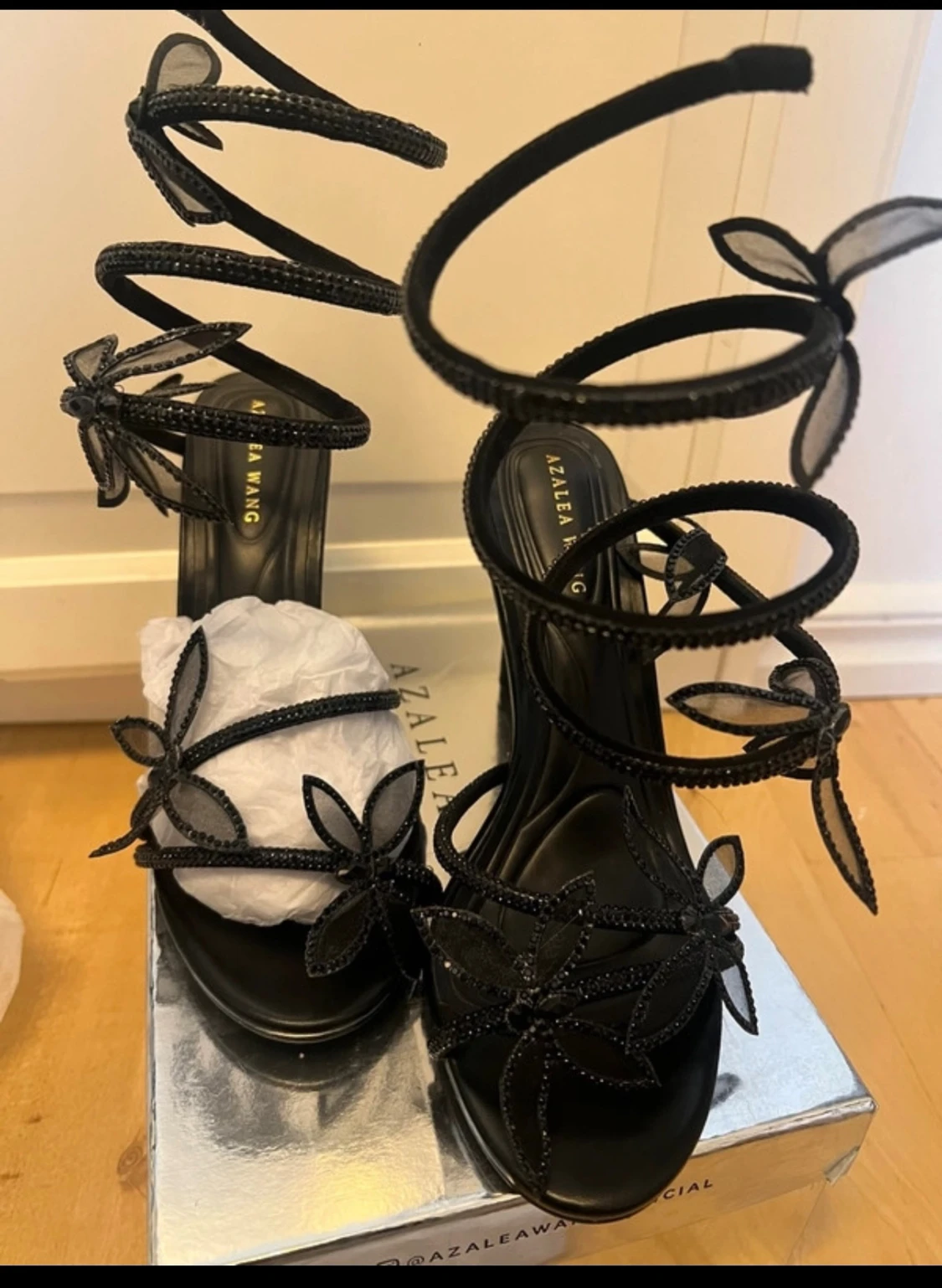 Svarta sandaler med höga klackar Azalea Wang - 3