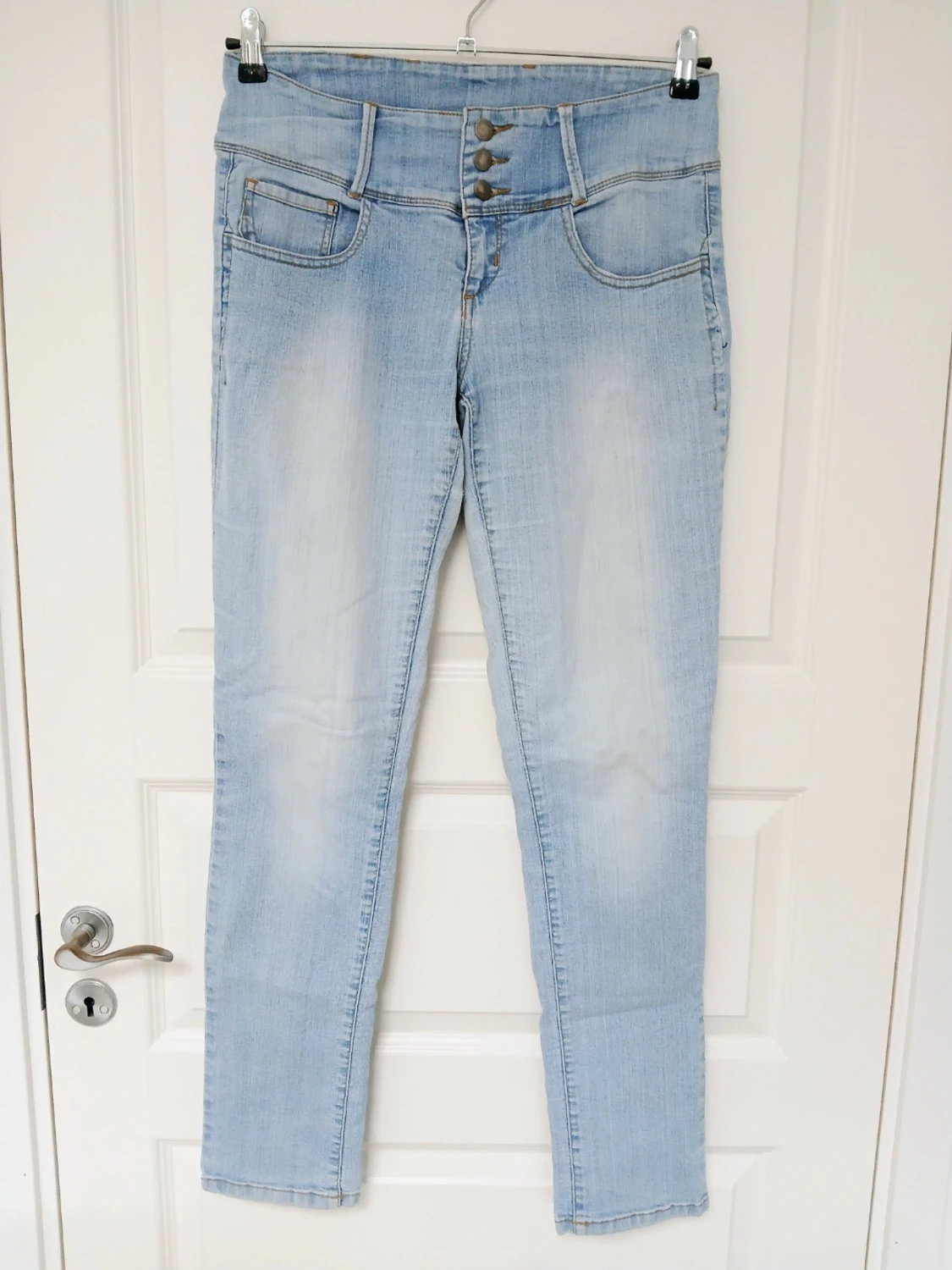Jeans / legging med bred linning
