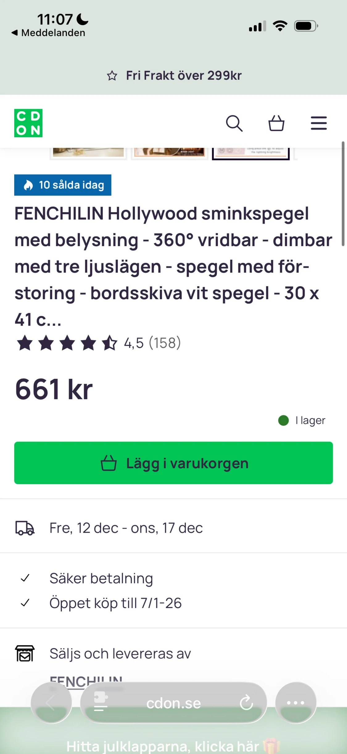 Sminkspegel med ljus - 2