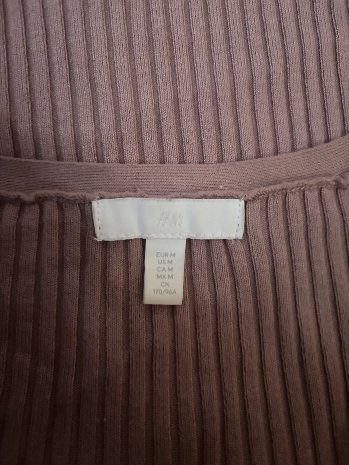 Ribbstickad Kofta Dammrosa H&M - 2