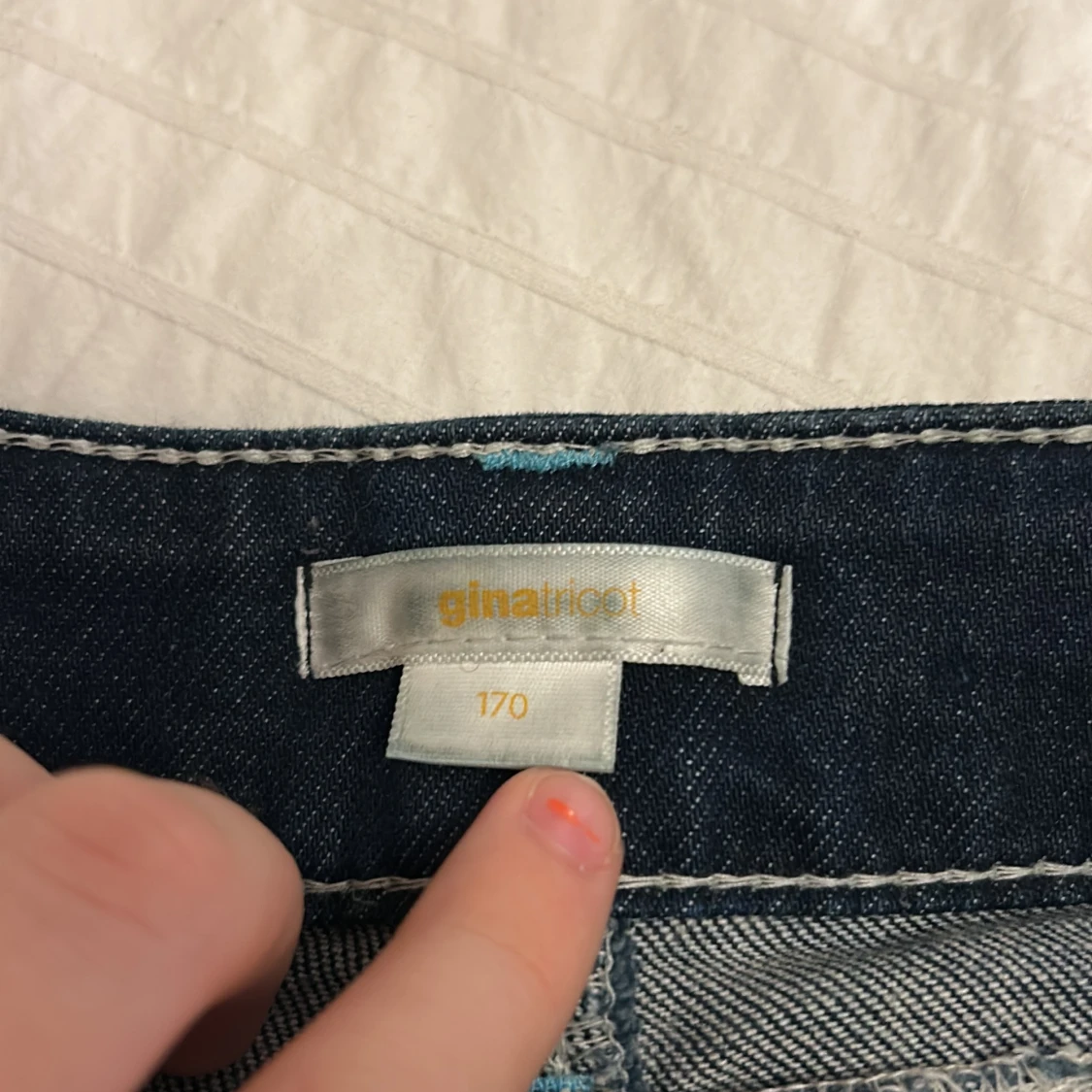 Lågmidjade mörk blåa jeans - 2