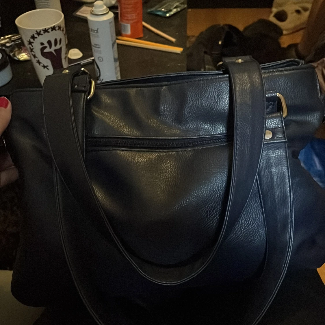 Mörkblå axelväska från Puccini - 1