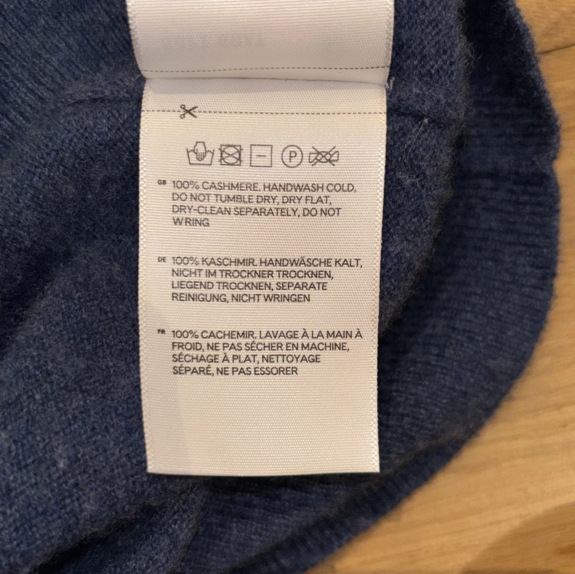 Blå half zip kashmirtröja Soft Goat - 4