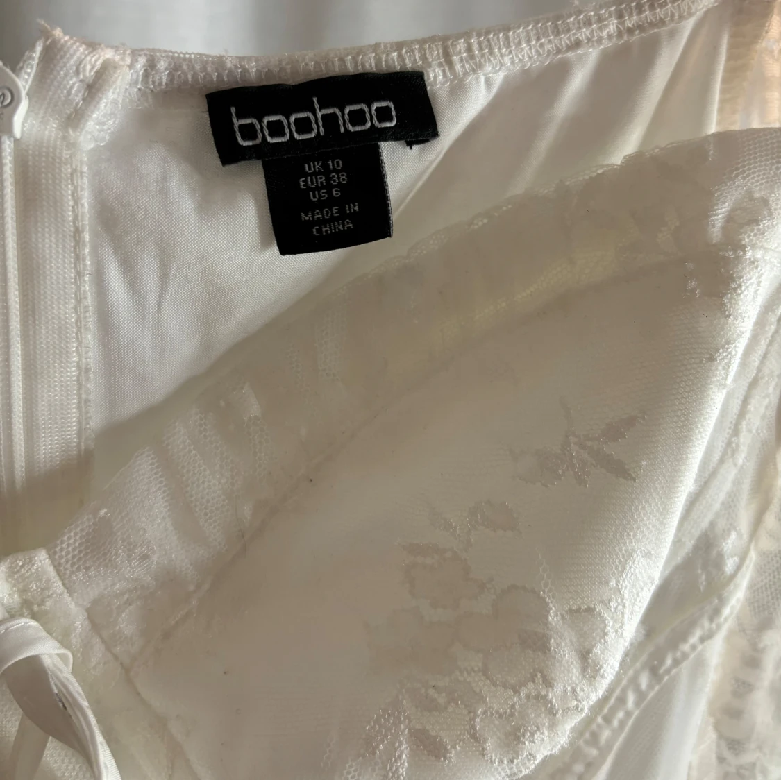 Vit spetsklänning  - 4