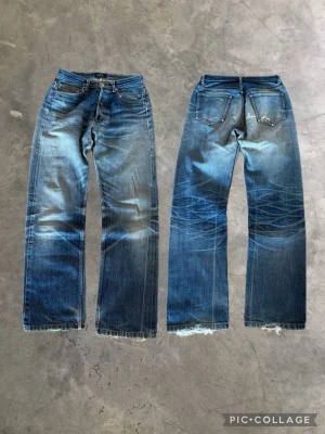 Selvedge A.P.C. Jeans straight - Tjena! Säljer ett par A.P.C selvedge jeans | Passform: Straight | Skick: Mycket bra, se lagning i skrev | Mått: Midja 38 cm Ytterbenslängd 102cm Benöppning 21cm