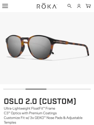 Roka OSLO 2.0 solglasögon - Snygga solglasögon från Roka, modell OSLO 2.0😊Mycket bra skick och inga tecken på användning! Nypris 2200 kr