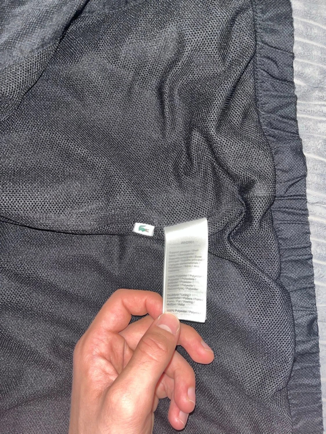 Svart vindjacka med huva Lacoste - 2