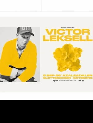 Biljett Victor Leksell 5 sep 2026 early entrence - Säljer eftersom jag inte kan gå. Man köper ej via Plick utan kontaktar mig här o sen så har vi det därifrån!! (Pris kan diskuteras)💕💕💕