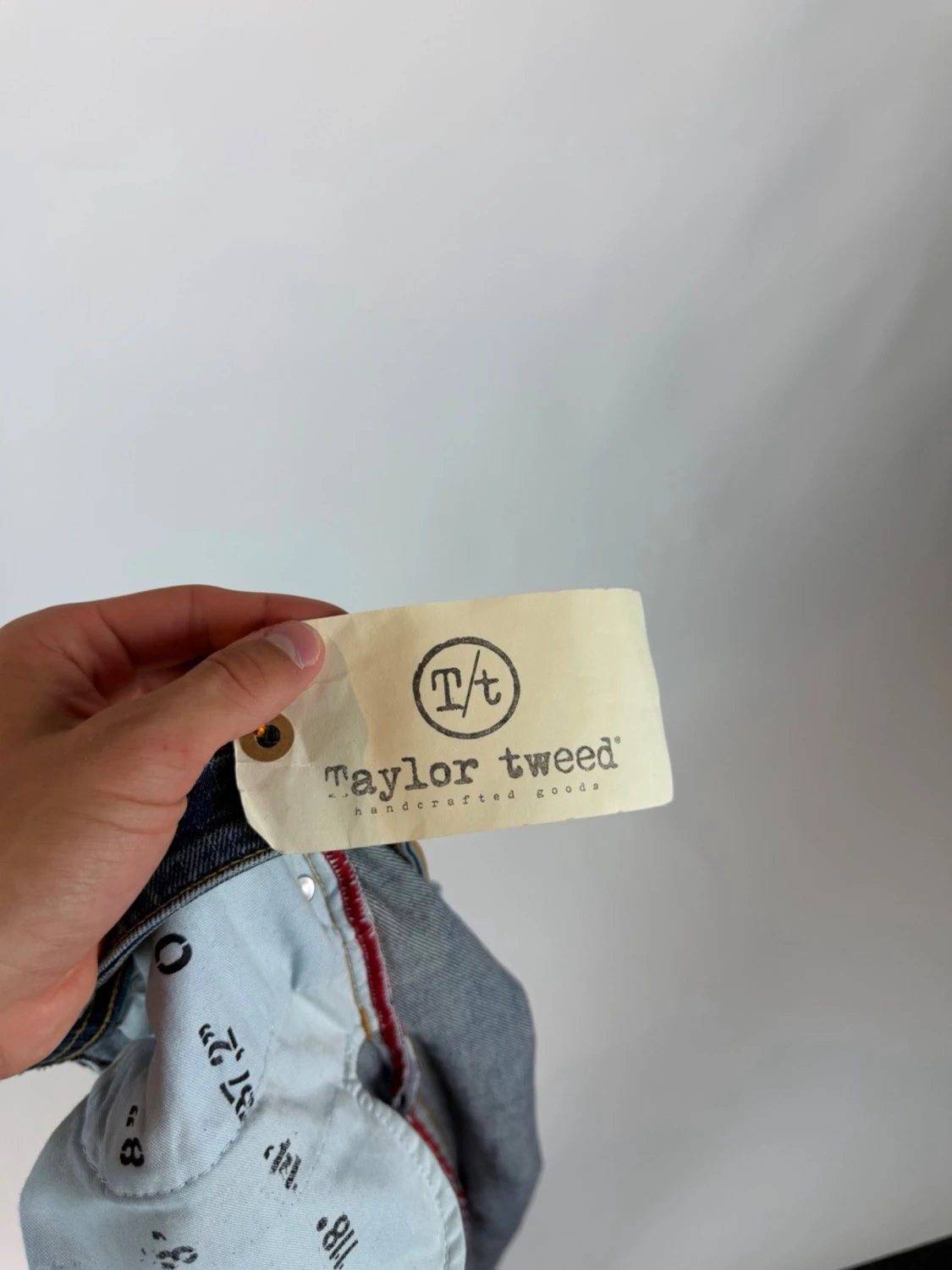 Blå slim fit jeans Taylor tweed  - 4