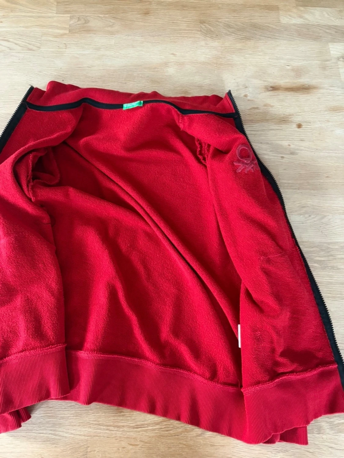 Röd united colors of benton hoodie - 2