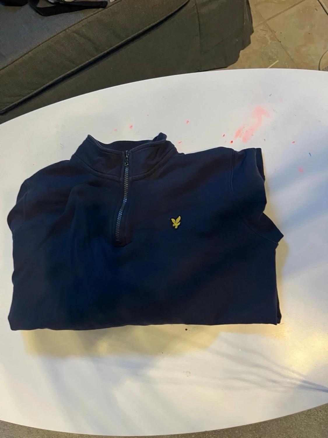 Mörkblå half zip tröja lyle & scott - 2