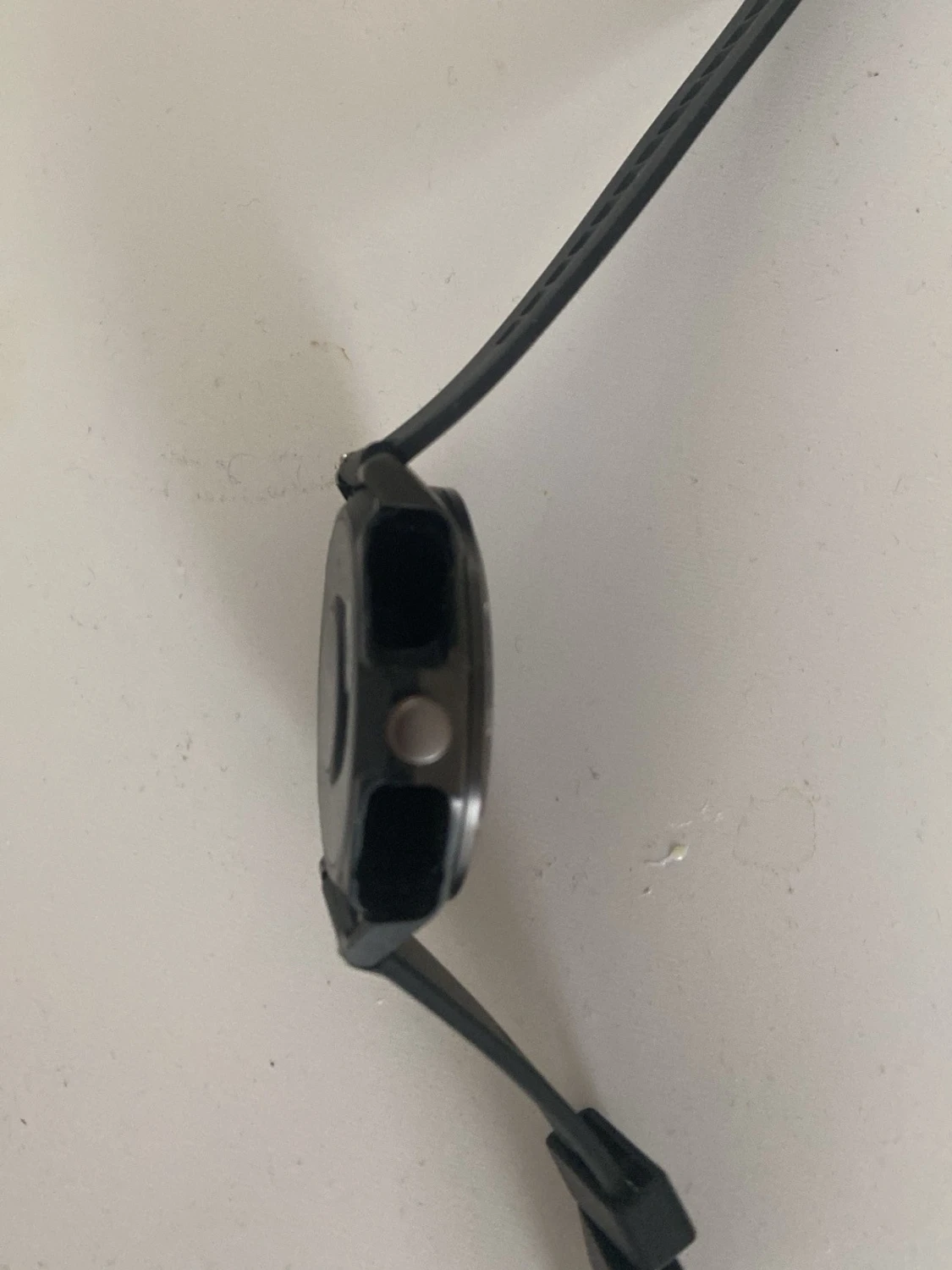 Svart smartklocka med silikonarmband - 2