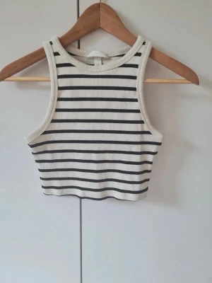 Randig topp, str S - Bomull topp från H&M