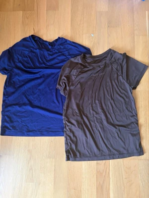 Tränings t shirt röhnisch - Säljer två stycken tränings T-shirtar från röhnisch. Du kan få båda för 110 kr eller köpa en för 60!  Det står inga storlekar på men skulle säga att den bruna är xs och den blå är s! Skriv för fler bilder!!! :)