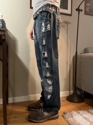 designer jeans just cavalli  - rare just cavalli jeans.  incredible details on this piece.  length 80, from middle seam to leg end.  width 45, at waist.  so cool!!